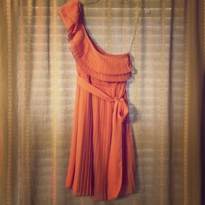 NWT Candie’s peach one-sided dress